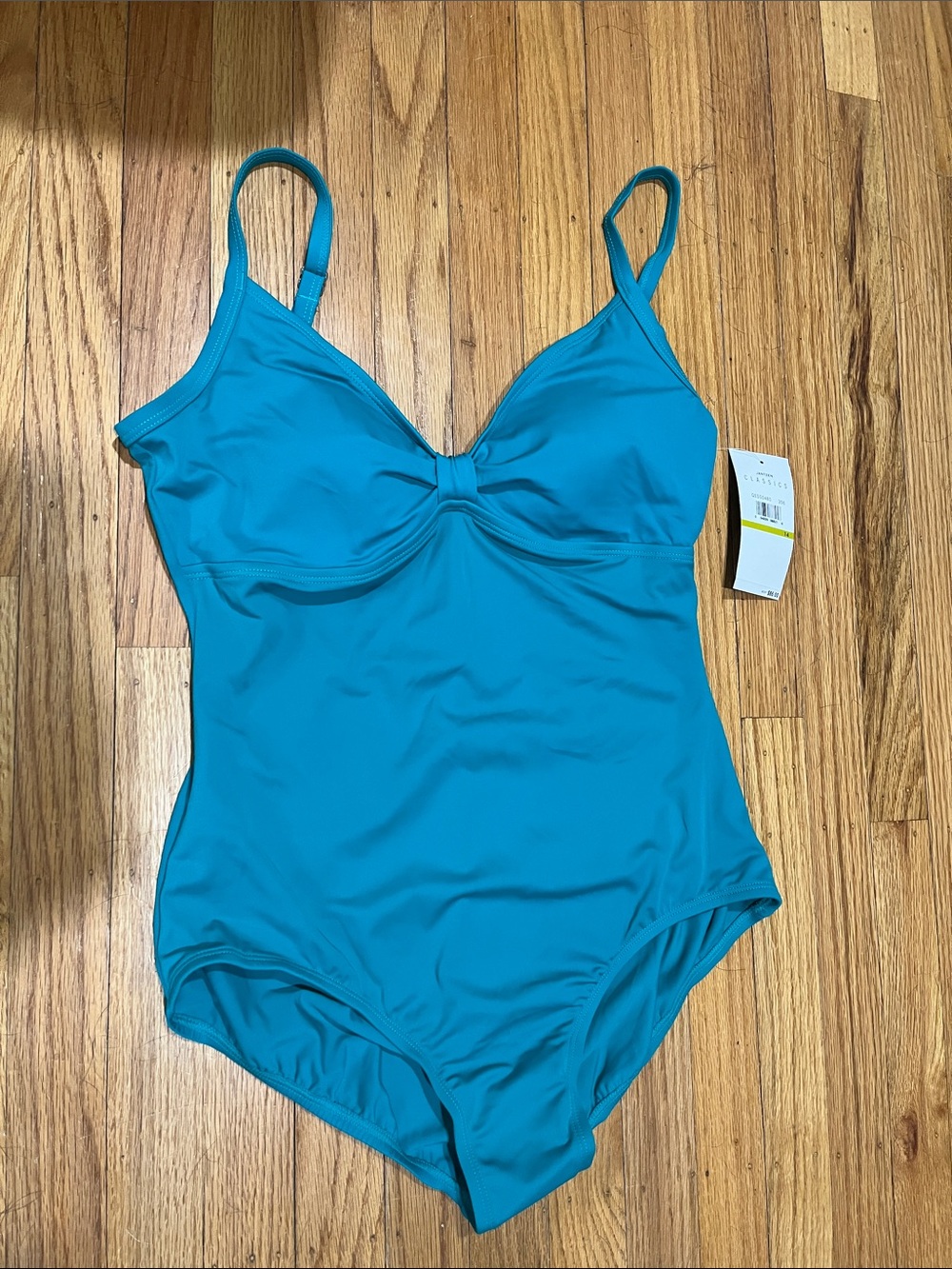 NWT Jantzen Teal One-Piece Swimwear size 14